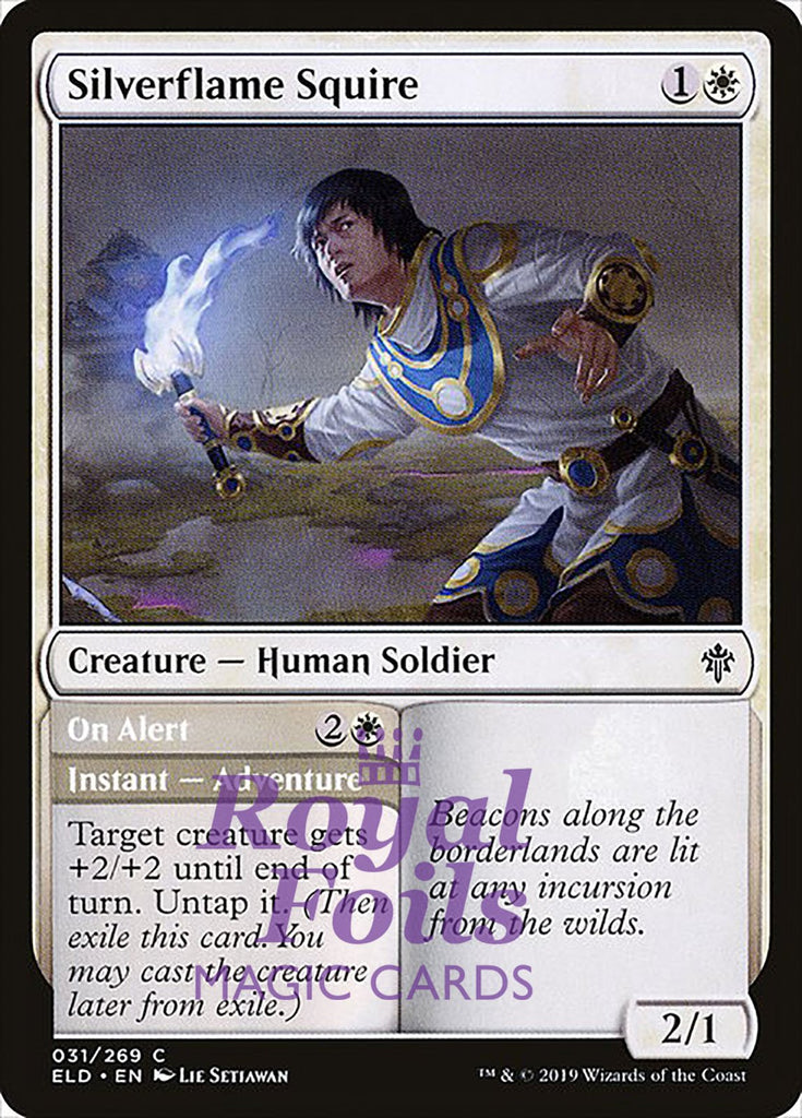 Silverflame Squire 3x FOIL ELD MTG Throne of Eldraine Common MINT white