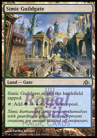 Simic Guildgate 2x FOIL DGM MTG Dragon's Maze Common MINT green blue land