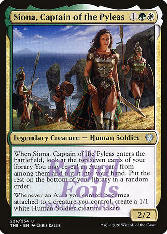 **2x FOIL Siona, Captain of the Pyleas** THB MTG Theros Beyond Death Uncommon MINT green white
