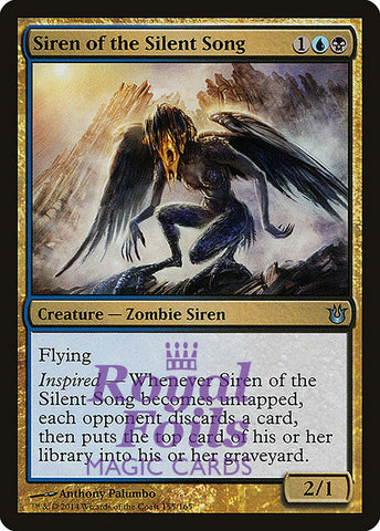 **1x FOIL Siren of the Silent Song** BNG MTG Born of the Gods Uncommon MINT blue red