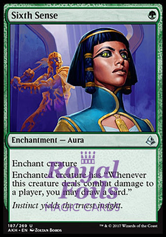 Sixth Sense 2x FOIL AKH MTG Amonkhet Uncommon MINT green