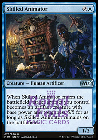 Skilled Animator 2x FOIL M19 MTG Core Set 2019 Uncommon MINT blue