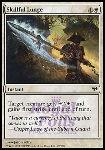 Skillful Lunge 4x FOIL DKA MTG Dark Ascension Common MINT white