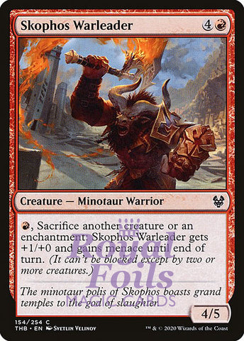 Skophos Warleader 4x FOIL THB MTG Theros Beyond Death Common MINT red