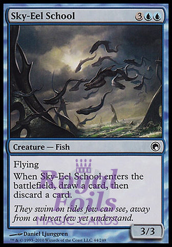 **4x FOIL Sky-Eel School** SOM MTG Scars of Mirrodin Common MINT blue