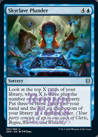 Skyclave Plunder 4x FOIL ZNR MTG Zendikar Rising Uncommon MINT blue