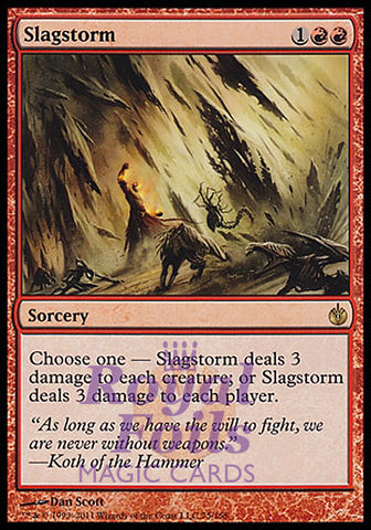 **1x FOIL Slagstorm** MBS MTG Mirrodin Besieged Rare MINT red