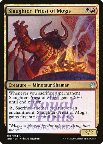 **4x FOIL Slaughter-Priest of Mogis** THB MTG Theros Beyond Death Uncommon MINT red black