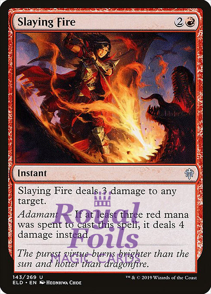 Slaying Fire 4x FOIL ELD MTG Throne of Eldraine Uncommon MINT red