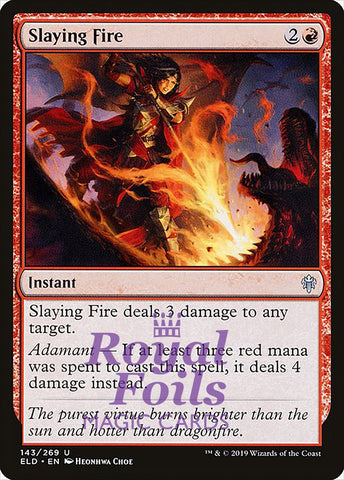 Slaying Fire 4x FOIL ELD MTG Throne of Eldraine Uncommon MINT red