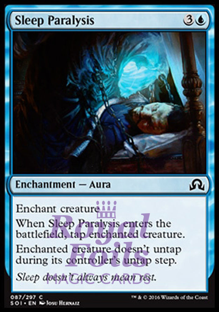 Sleep Paralysis 4x FOIL SOI MTG Shadows Over Innistrad Common MINT blue