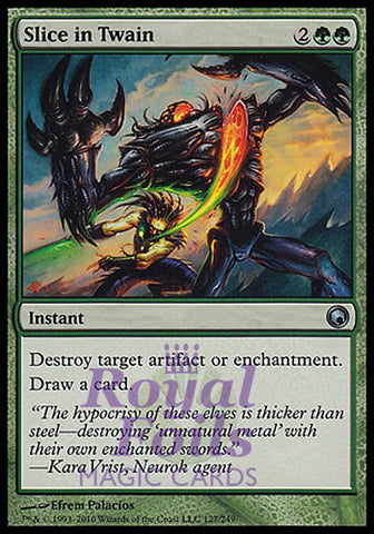 Slice in Twain 2x FOIL SOM MTG Scars of Mirrodin Uncommon MINT green
