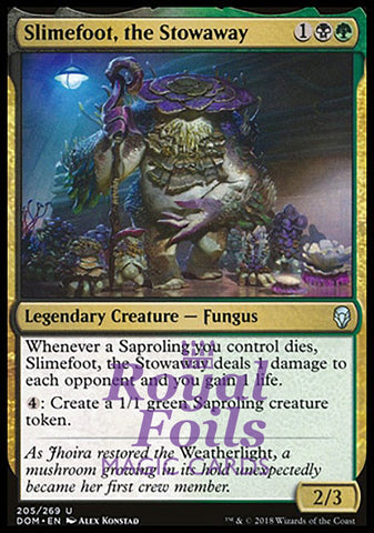 Slimefoot, the Stowaway 3x FOIL DOM MTG Dominaria Uncommon MINT black green