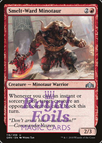 Smelt-Ward Minotaur 2x FOIL GRN MTG Guilds of Ravnica Uncommon MINT red