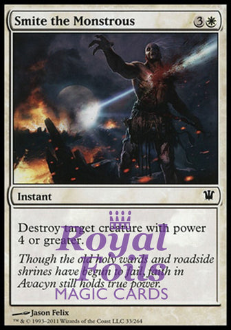 Smite the Monstrous 4x FOIL ISD MTG Innistrad Common MINT white