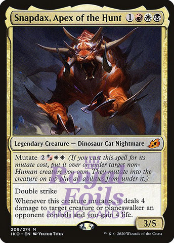 Snapdax, Apex of the Hunt 1x FOIL IKO MTG Ikoria Mythic MINT red white black