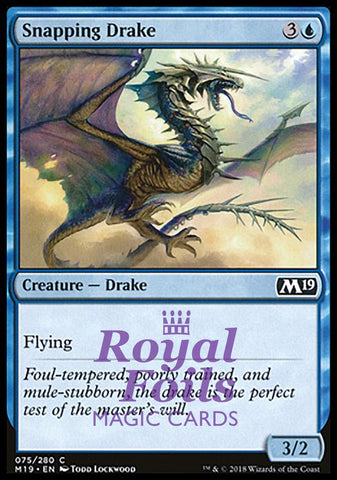 Snapping Drake 4x FOIL M19 MTG Core Set 2019 Common MINT blue