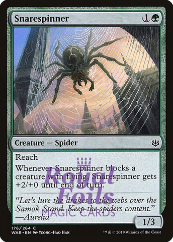 Snarespinner 3x FOIL WAR MTG War of the Spark Common MINT green