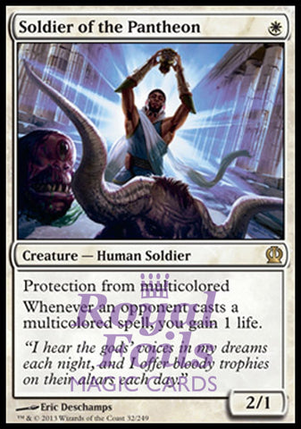 Soldier of the Pantheon 1x FOIL THS MTG Theros Rare MINT white