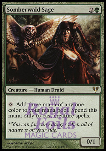 Somberwald Sage 1x FOIL AVR MTG Avacyn Restored Rare NM green