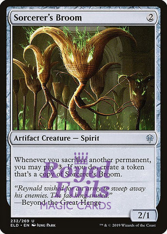 Sorcerer's Broom 4x FOIL ELD MTG Throne of Eldraine Uncommon MINT artifact