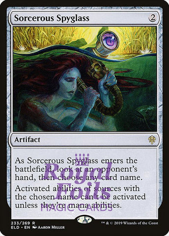 Sorcerous Spyglass 2x FOIL ELD MTG Throne of Eldraine Rare MINT artifact