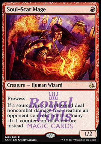 Soul-Scar Mage 1x FOIL AKH MTG Amonkhet Rare MINT red