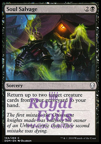 Soul Salvage 4x FOIL DOM MTG Dominaria Common MINT black