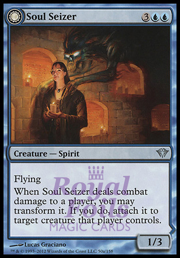 Soul Seizer // Ghastly Haunting 4x FOIL DKA MTG Dark Ascension Uncommon 2 MINT 2 NM blue