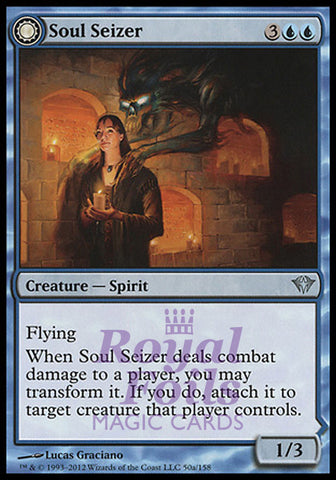 Soul Seizer // Ghastly Haunting 4x FOIL DKA MTG Dark Ascension Uncommon 2 MINT 2 NM blue