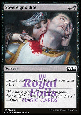 Sovereign's Bite 1x FOIL M19 MTG Core Set 2019 Common MINT black