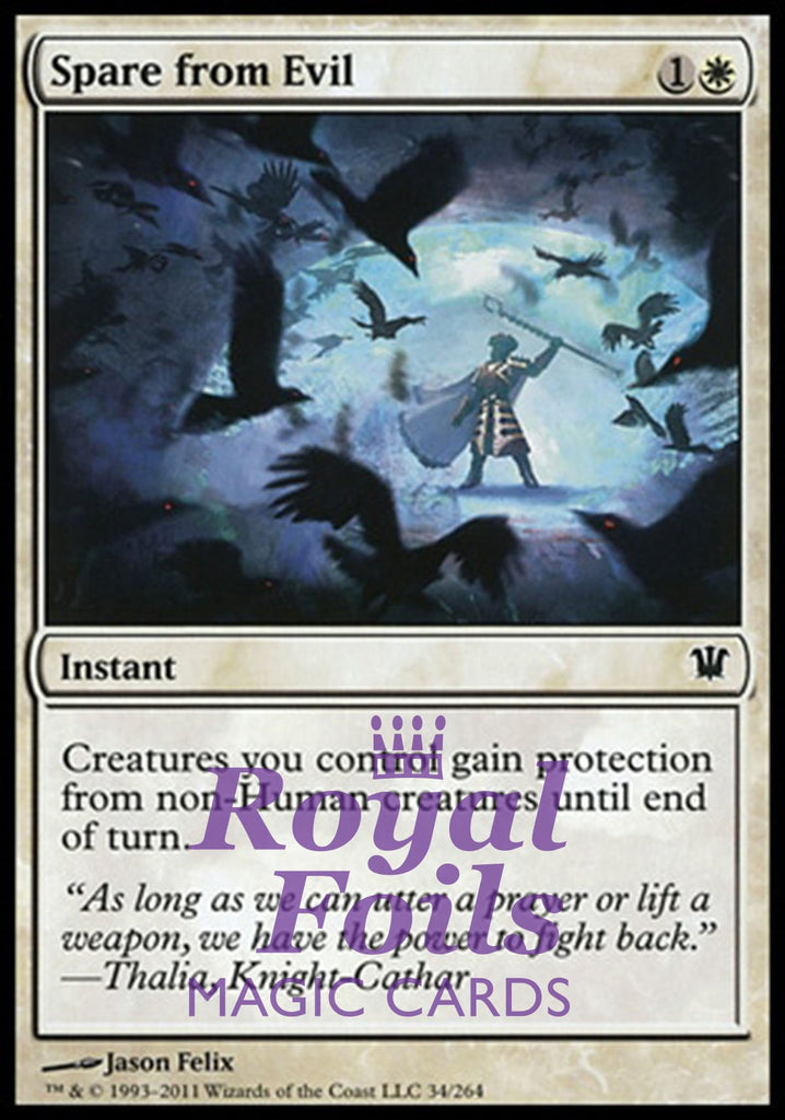 Spare from Evil 4x FOIL ISD MTG Innistrad Common MINT white