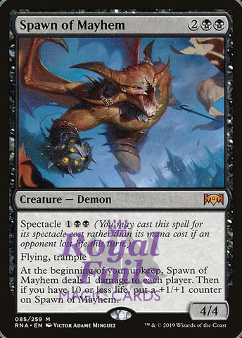 Spawn of Mayhem 1x FOIL RNA MTG Ravnica Allegiance Mythic MINT black