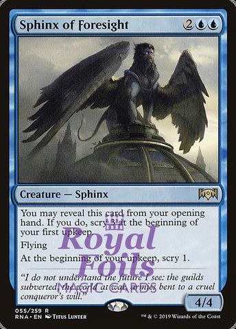 **1x FOIL Sphinx of Foresight** RNA MTG Ravnica Allegiance Rare MINT blue