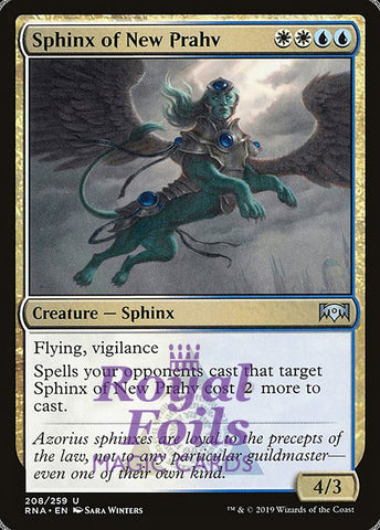 Sphinx of New Prahv 2x FOIL RNA MTG Ravnica Allegiance Uncommon MINT white blue