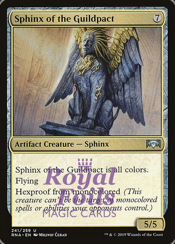 Sphinx of the Guildpact 2x FOIL RNA MTG Ravnica Allegiance Uncommon MINT artifact