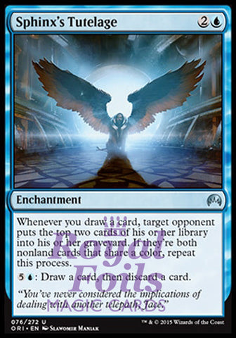 Sphinx's Tutelage 1x FOIL ORI MTG Magic Origins Uncommon MINT blue