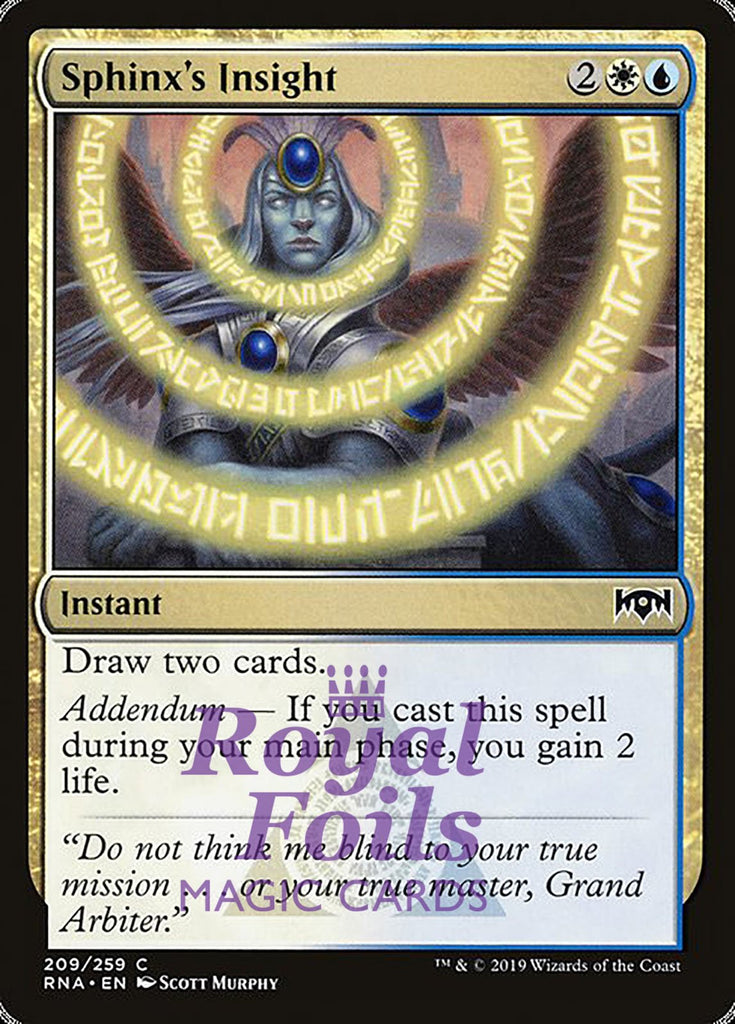 Sphinx's Insight 4x FOIL RNA MTG Ravnica Allegiance Common MINT white blue