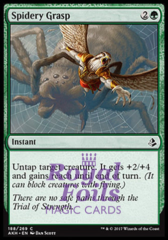 **4x FOIL Spidery Grasp** AKH MTG Amonkhet Common MINT green