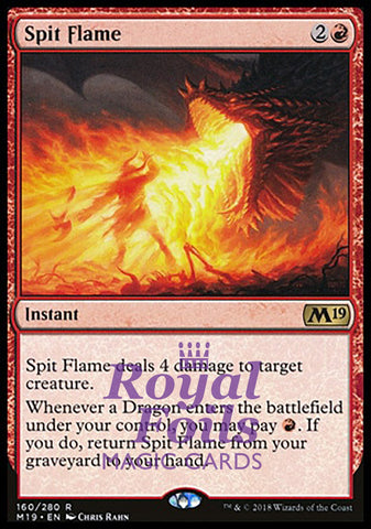 Spit Flame 1x FOIL M19 MTG Core Set 2019 Rare MINT red