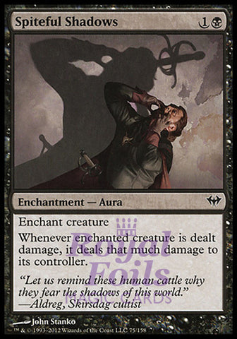 Spiteful Shadows 4x FOIL DKA MTG Dark Ascension Common 2 MINT 2 NM black