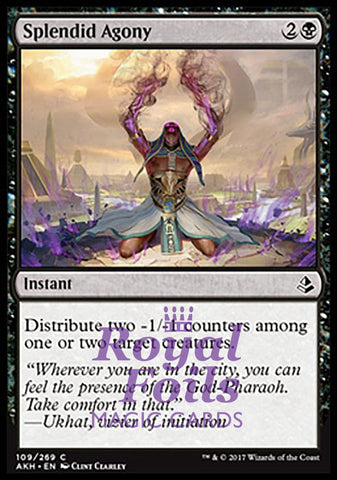 Splendid Agony 4x FOIL AKH MTG Amonkhet Common MINT black