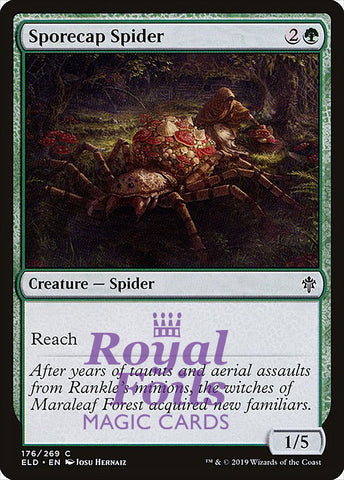 **3x FOIL Sporecap Spider** ELD MTG Throne of Eldraine Common MINT green