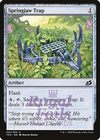 Springjaw Trap 4x FOIL IKO MTG Ikoria Common MINT artifact