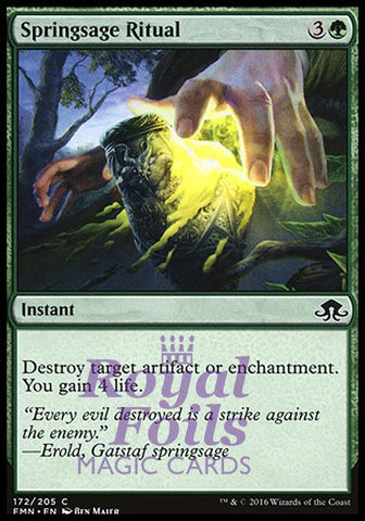 Springsage Ritual 4x FOIL EMN MTG Eldritch Moon Common MINT green
