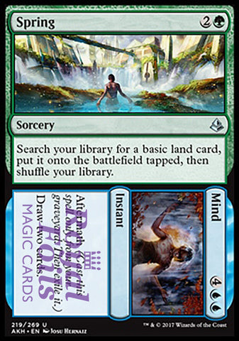 Spring // Mind 2x FOIL AKH MTG Amonkhet Uncommon MINT green blue