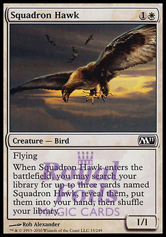 **1x FOIL Squadron Hawk** MTG M11 Core Set Common MINT white