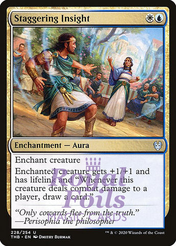 Staggering Insight 2x FOIL THB MTG Theros Beyond Death Uncommon MINT white blue