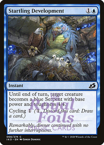 Startling Development 4x FOIL IKO MTG Ikoria Common MINT blue