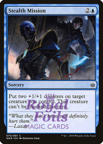 Stealth Mission 3x FOIL WAR MTG War of the Spark Common MINT blue